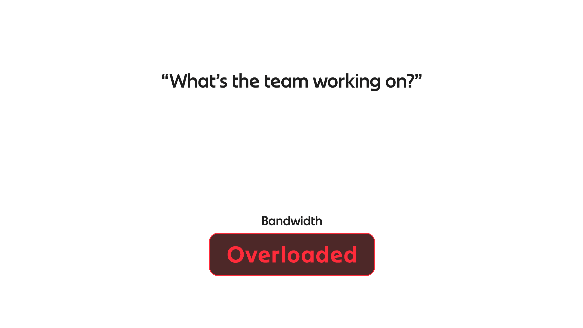 HQ capacity view showing active work across the team